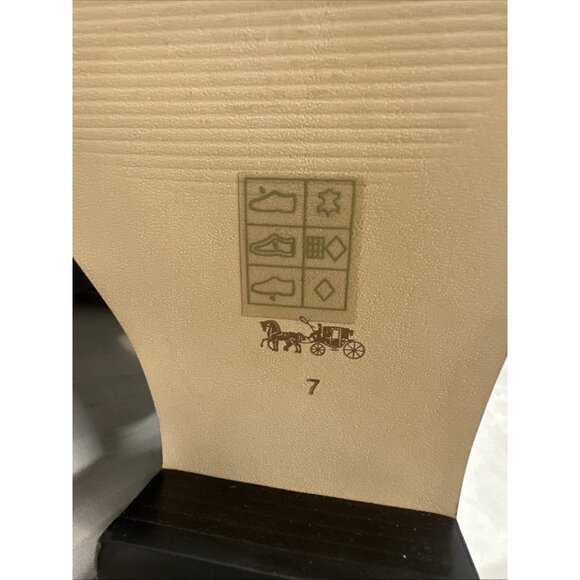 Coach Women’s 7 Madeline Buckle Tall Riding Boots Maple Brown Block Heel - Picture 11 of 11